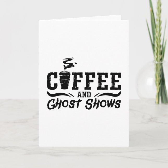 Cartão Café E Fantasma Mostram Fantasma Caçando Fantasmas (Frente)