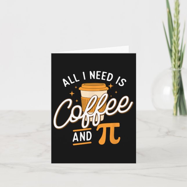 Cartão Café E Pi - Professor De Ciências Da Matemática Pi (Frente)