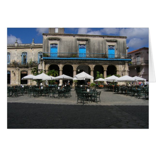 Cartão Café em Havana Cuba (Frente Horizontal)