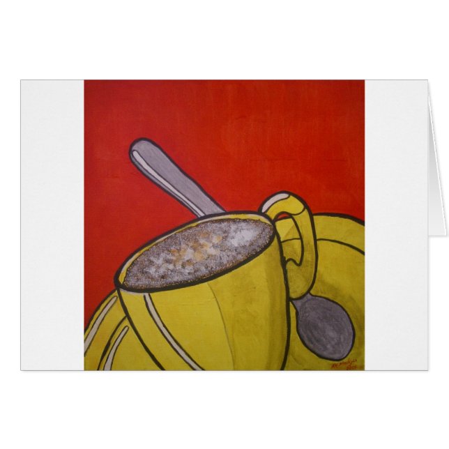 Cartão Café Frothy (Frente Horizontal)