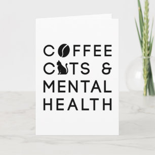 Cartão Café Gatos Saúde Mental Café Bebida Anxina