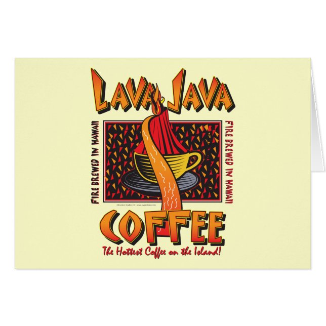 Cartão Café Java Lava havaiano (Frente Horizontal)