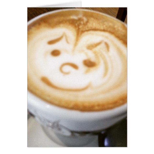Cartão Café Latte com Rosto (Frente)