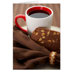 Cartão Café Negro e Biscotti