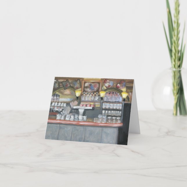 CARTÃO CAFÉ PARIS NOTECARD DA PALETA DO LA (Frente)