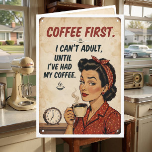 Cartão Café Primeiro Humor Adulto Humor de Amizade