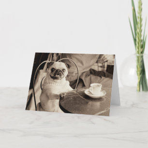 Cartão Cafe Pug