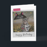Cartão Café Rainha Tabby Cat Funny Birthday<br><div class="desc">Brilhar o aniversário de qualquer amante de gatos com este design felino, caprichoso e divertido!</div>