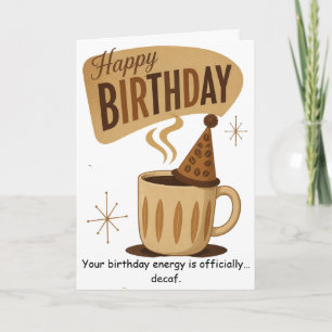 Cartão Café Retrô Aniversário Fazendo Boas Lembranças