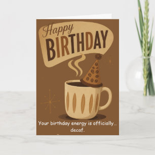 Cartão Café Retrô Aniversário Fazendo Boas Vezes