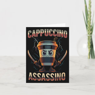Cartão Café Surreal Italiano Brainrot Cappuccino Ino Meme