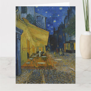 Cartão Café Terrace à noite por Vincent van Gogh