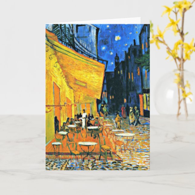 Cartão Cafe Terrace by Vincent van Gogh, (Flor Amarela)