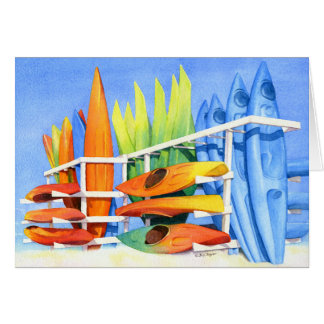 Cartão Caiaque da calçada