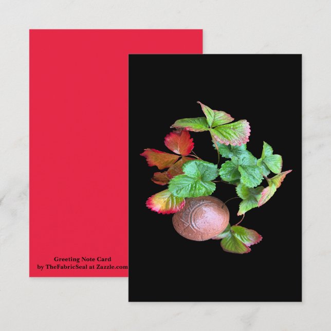 Cartão Cair Na Estação De Morango Foto Do Jardim Do Quint (Frente/Verso)