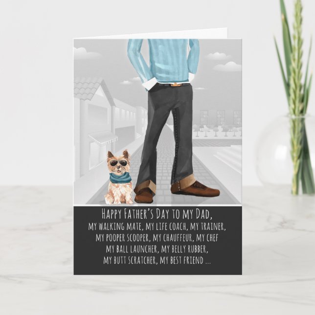 Cartão Cairn Terrier do Dia de os pais de Cães (Frente)