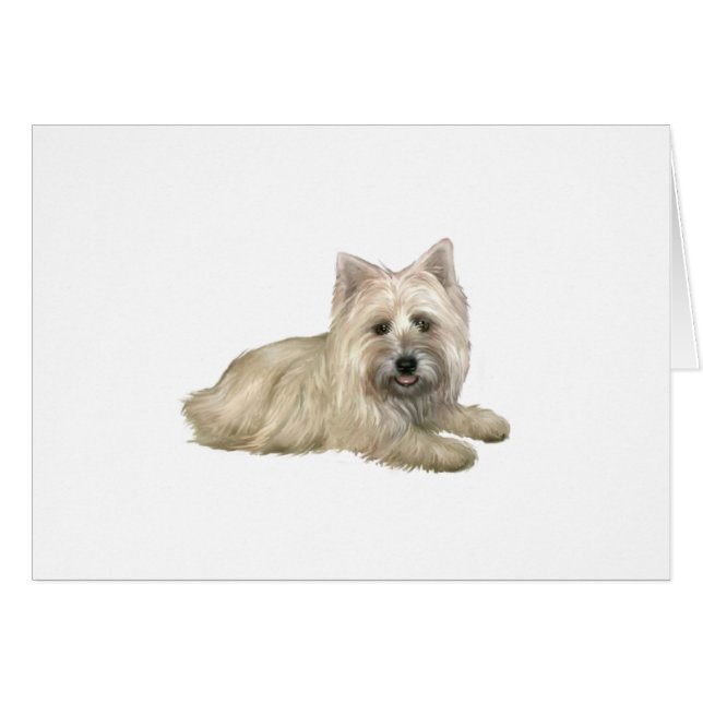 Cartão Cairn Terrier (Trigo) - deitado (Frente Horizontal)