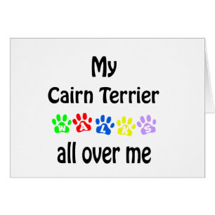 Cartão Cairn Terrier Walks Design