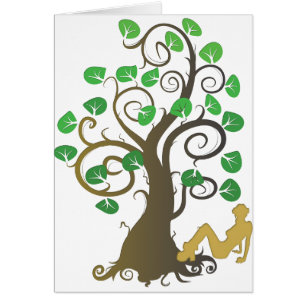 Cartão Caiu da árvore da família
