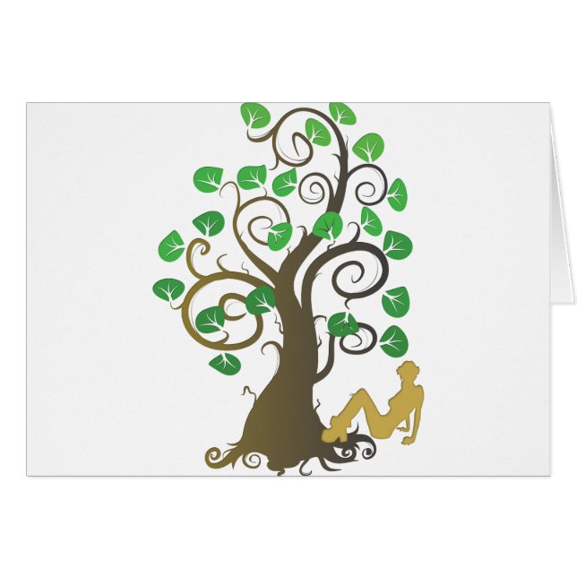 Cartão Caiu da árvore da família (Frente Horizontal)