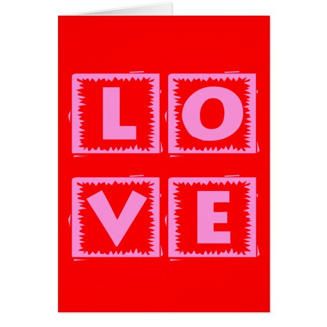 Cartão Caixa de Amor Rosa (Frente)