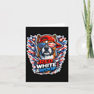 Cartão Caixa de cachorro boxer engraçado vermelho branco