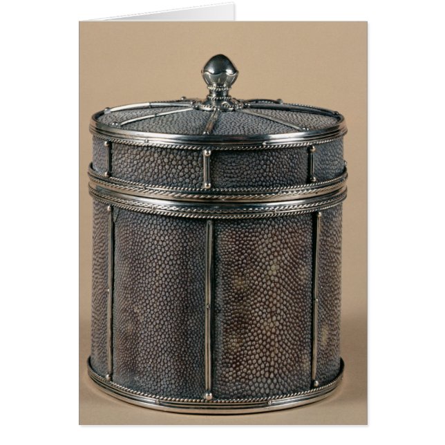 Cartão Caixa de cigarros com lados de shagreen, 1928 (Frente)