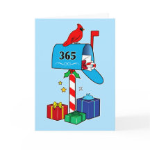 Caixa de Correio de Natal com Cardeal e Pacotes