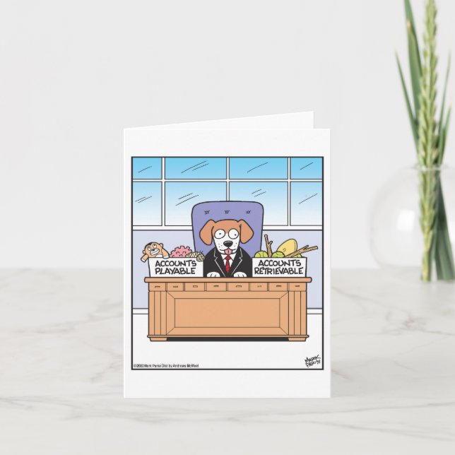 Cartão Caixa de Entrada Contabilidade de Cachorros e Brin (Frente)