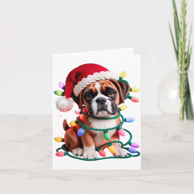 Cartão Caixa de Fio Boxer Costura Tricô Crochê Natal (Frente)