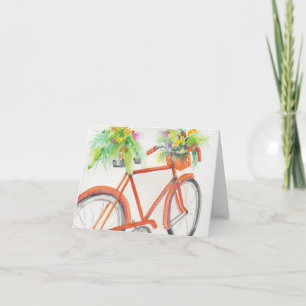 Cartão Caixa de Flor Bicicleta