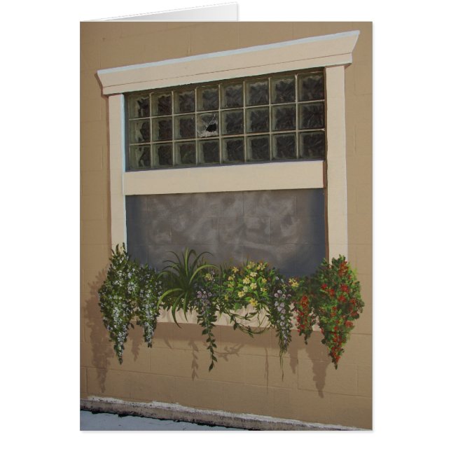 Cartão Caixa de Janela Pintada Janela Quebrada (Frente)
