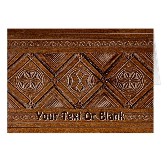 Cartão Caixa de madeira russa (Frente Horizontal)