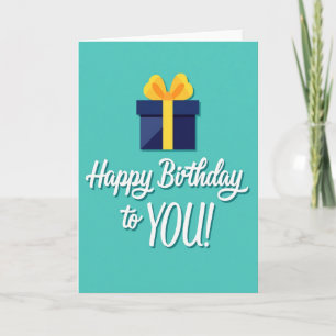 Cartão Caixa de Presente de Aniversário Carta