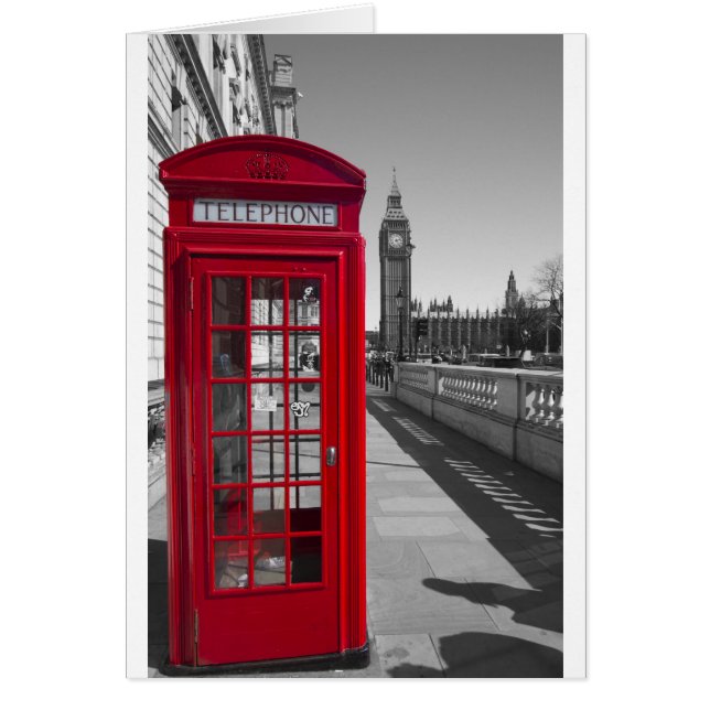 Cartão Caixa de telefone Big Ben Red (Frente)