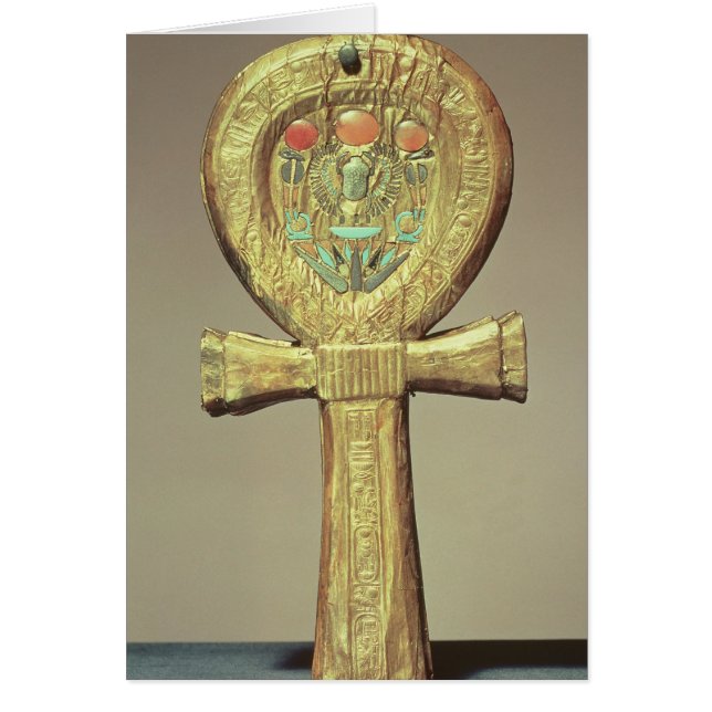Cartão Caixa do espelho sob a forma de um ankh (Frente)