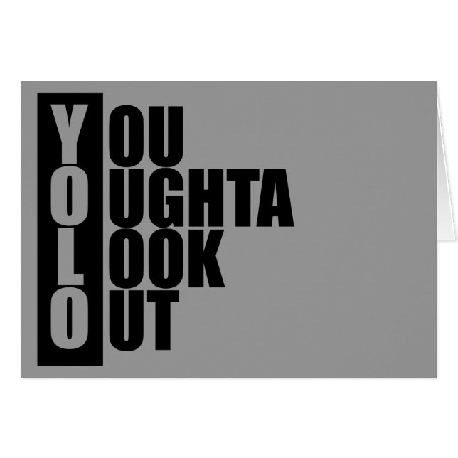 Cartão Caixa do vertical de YOLO (Frente Horizontal)