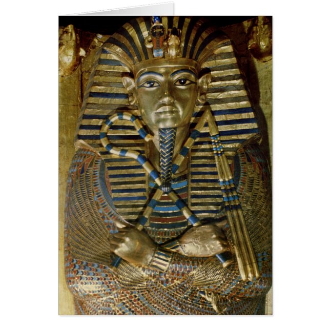 Cartão Caixão mais íntimo de Tutankhamun (Frente)