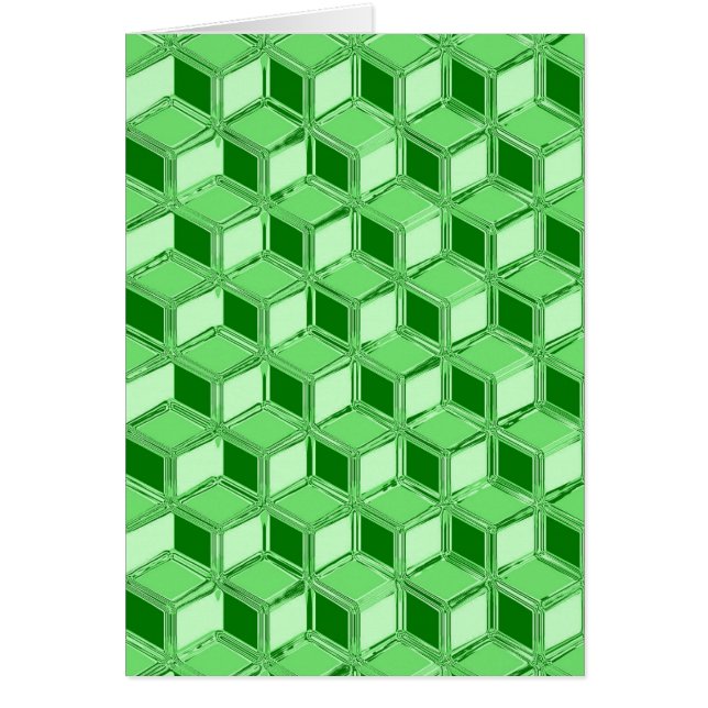 Cartão Caixas 3d cromo - esmeraldo verde (Frente)