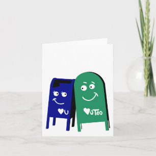 Cartão caixas de correio de amor: eu te amo