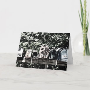 Cartão Caixas de correio na saudação do vinhedo