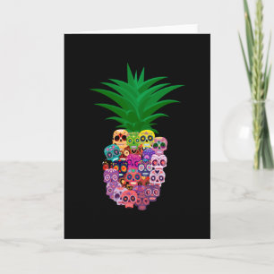 Cartão Calavera Pineapple Halloween