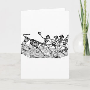 Cartão Calaveras at the Running of the Bulls c. 1800's