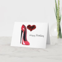 Calçado Red Stiletto e Coração 3D