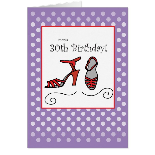 Cartão Calçados aniversário de 30 anos (Frente)