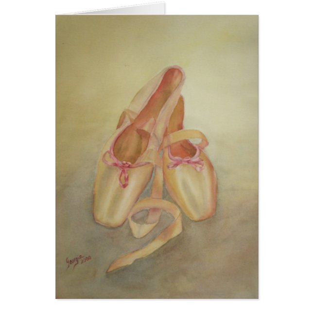 Cartão Calçados de balé (Frente)