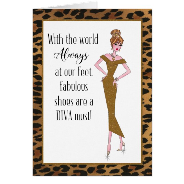 Cartão Calçados Fabulosos São Um Império Diva! (Frente)