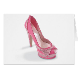 Cartão calçados rosa legalmente