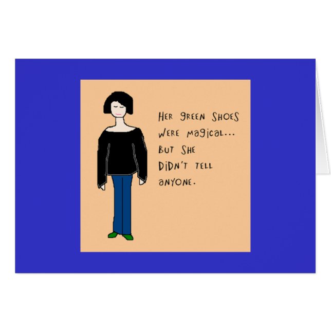 Cartão Calçados verdes (Frente Horizontal)