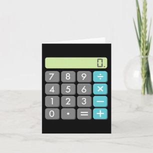 Cartão Calculadora Halloween Figurume Matemática Geek Leg